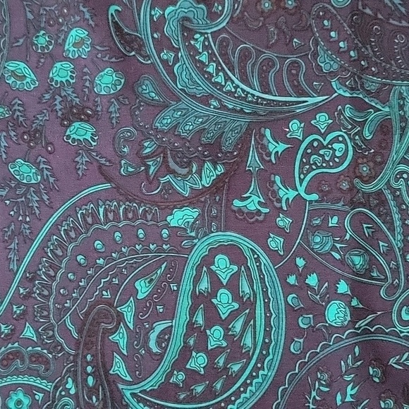 Blue Paisley Wide Leg Pants - Picture 3 of 3